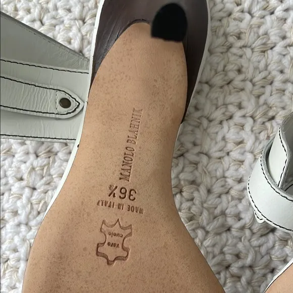Manolo Blahnik White Heels with Sleek Design