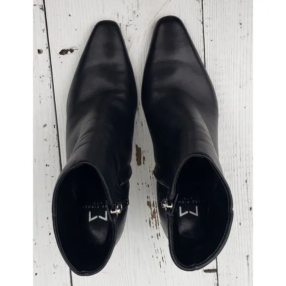 Marc Fisher LTD Yanara Leather Ankle Boots Women Sz. US 7 / UK 4.5 / EU 37.5