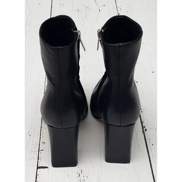 Marc Fisher LTD Yanara Leather Ankle Boots Women Sz. US 7 / UK 4.5 / EU 37.5