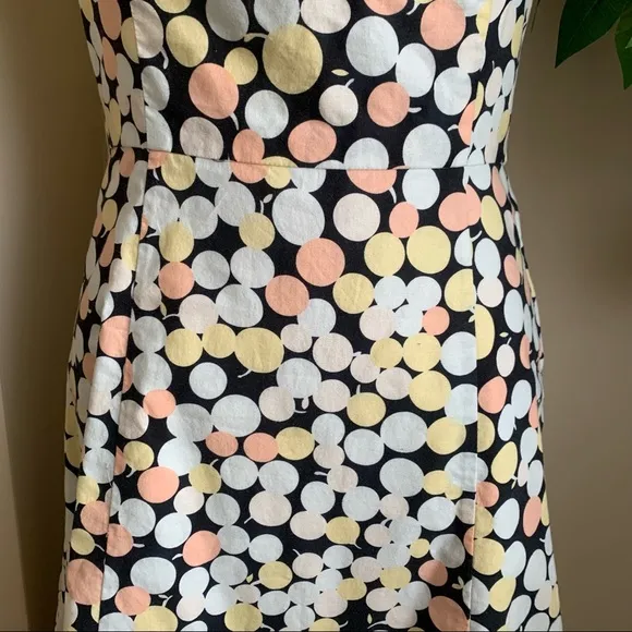 Marc Jacobs Multicolor Dots Halter Midi Dress Yellow Sz 4
