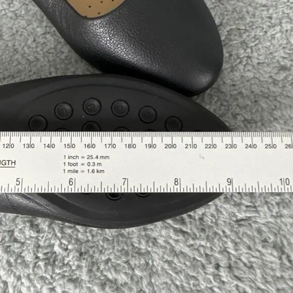 Marc Joseph New York Ferris Black Leather Flats Size 7.5 NWOB
