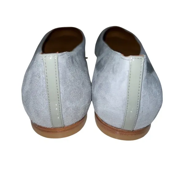 MARGAUX • Women’s Suede &amp; Leather Blue Gray Flats