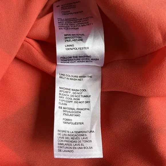 Marimekko Häivä Dress Navy and Coral Wave Print size 36
