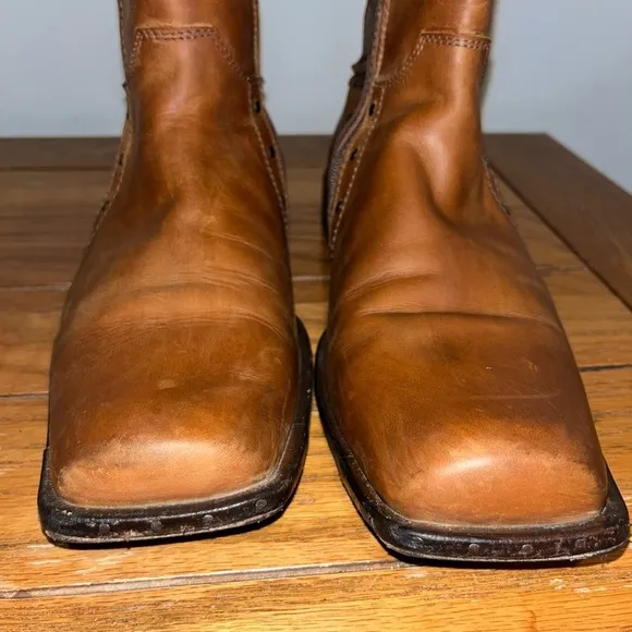 Mark Nason Brown Rock Never Dies Boots Biker Metal Boots Size 9.