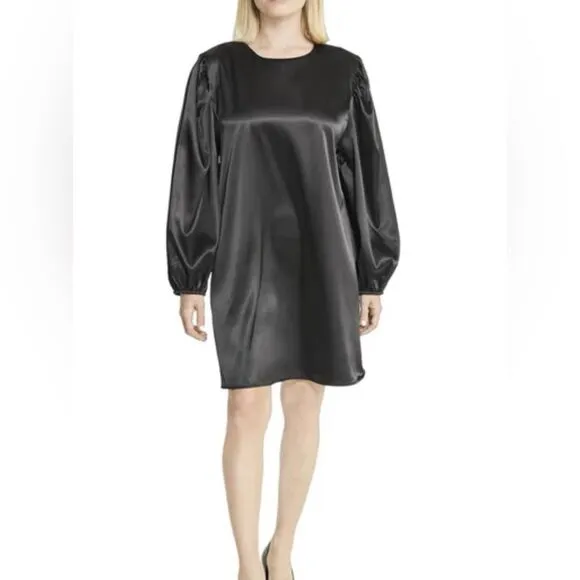 Max &amp; Cleo Satin Balloon Sleeve Midi Dress