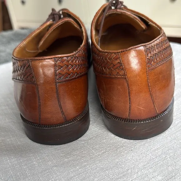 MAZLAN ACAPULCO Genuine Crocodile Woven Oxford Dress Shoes Sz 10.5