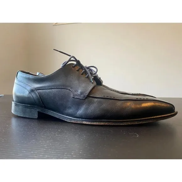 Medan By LLOYD Germany Men's Oxford Leather Black Dress Shoes Size 11.5 Designer