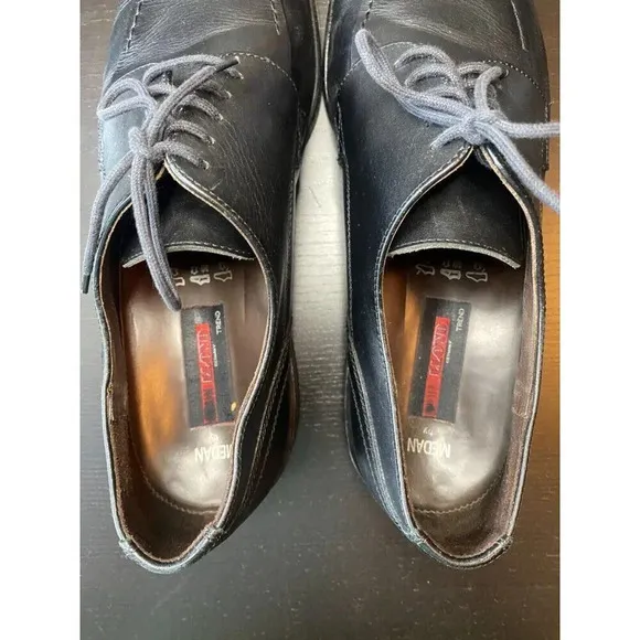 Medan By LLOYD Germany Men's Oxford Leather Black Dress Shoes Size 11.5 Designer