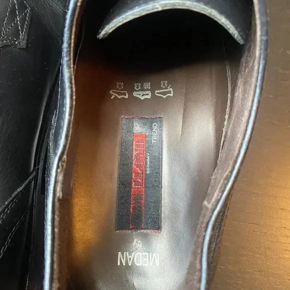 Medan By LLOYD Germany Men's Oxford Leather Black Dress Shoes Size 11.5 Designer