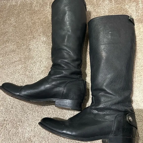 Melissa Frye Button Back Zip Boots size 7 B