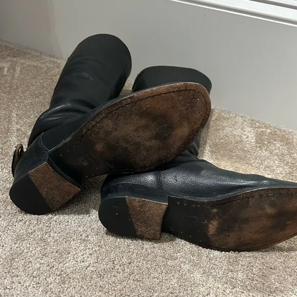 Melissa Frye Button Back Zip Boots size 7 B