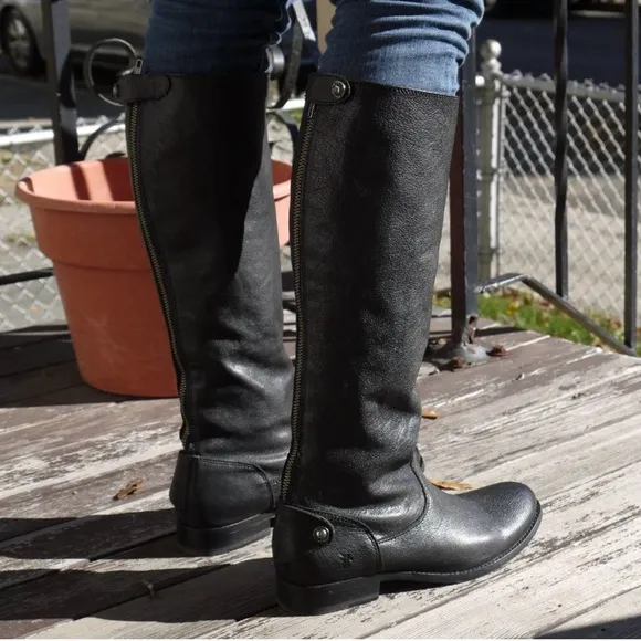 Melissa Frye Button Back Zip Boots size 7 B
