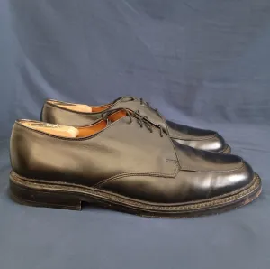 Mens Allen Edmonds Brentwood Black Leather Apron Toe Dress Shoes Made in USA