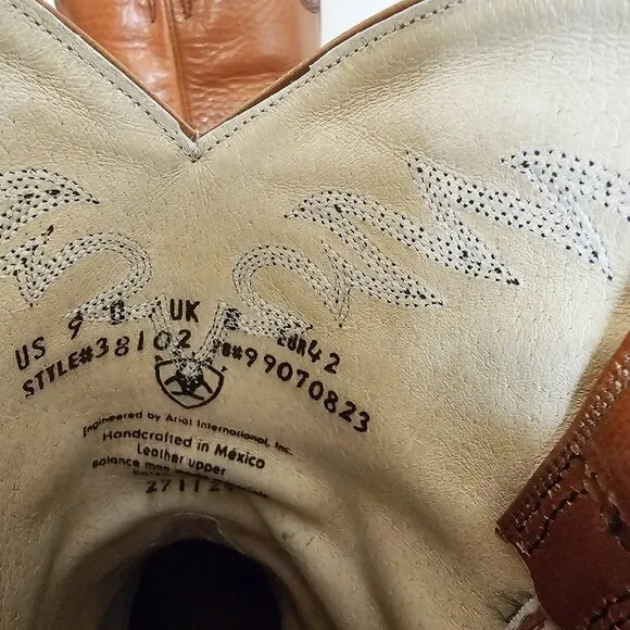 Men's Ariat Brown and Black Leather Cowboy Boots