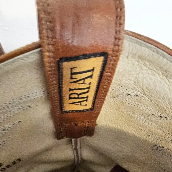 Men's Ariat Brown and Black Leather Cowboy Boots