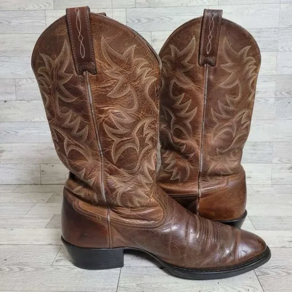 Men's Ariat Heritage Western Brown Leather Rodeo Cowboy Boots Size 12 D