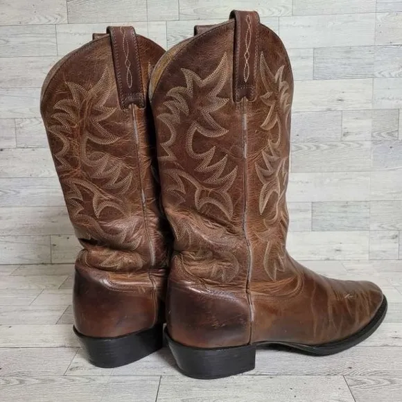 Men's Ariat Heritage Western Brown Leather Rodeo Cowboy Boots Size 12 D