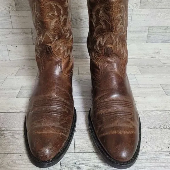 Men's Ariat Heritage Western Brown Leather Rodeo Cowboy Boots Size 12 D