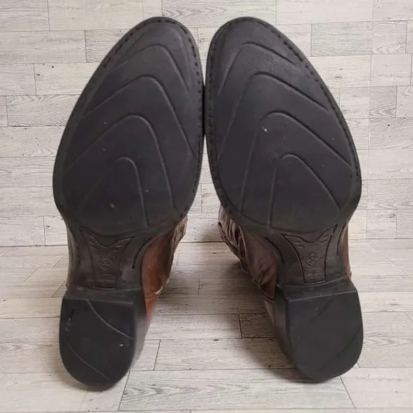 Men's Ariat Heritage Western Brown Leather Rodeo Cowboy Boots Size 12 D