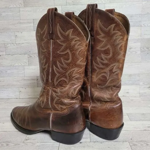 Men's Ariat Heritage Western Brown Leather Rodeo Cowboy Boots Size 12 D