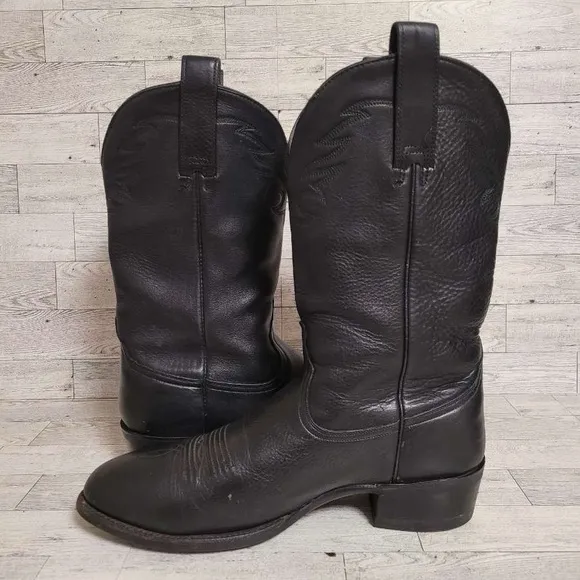 Men's Ariat Sedona Western Black Leather Rodeo Cowboy Boots Size 9.5 D
