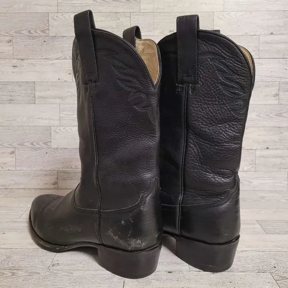 Men's Ariat Sedona Western Black Leather Rodeo Cowboy Boots Size 9.5 D