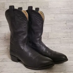Men's Ariat Sedona Western Black Leather Rodeo Cowboy Boots Size 9.5 D
