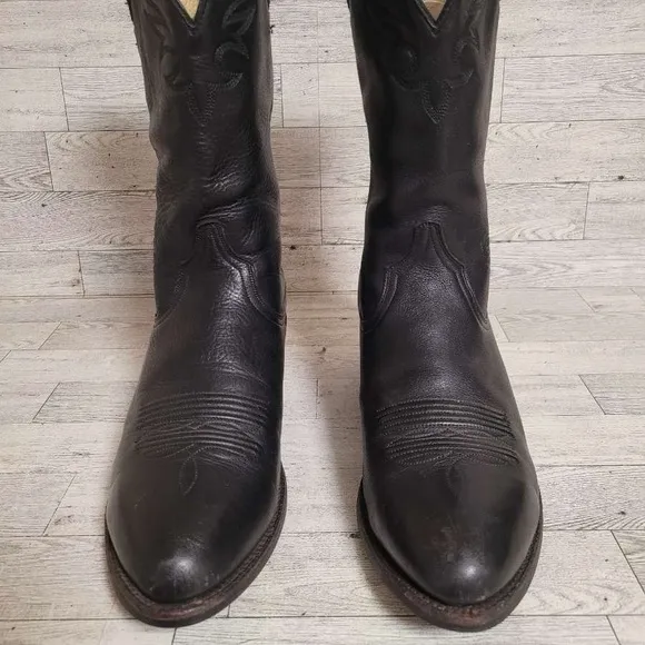 Men's Ariat Sedona Western Black Leather Rodeo Cowboy Boots Size 9.5 D