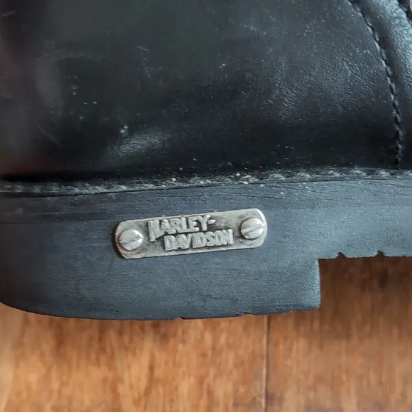 Mens Black Leather Ankle Boots with Buckle