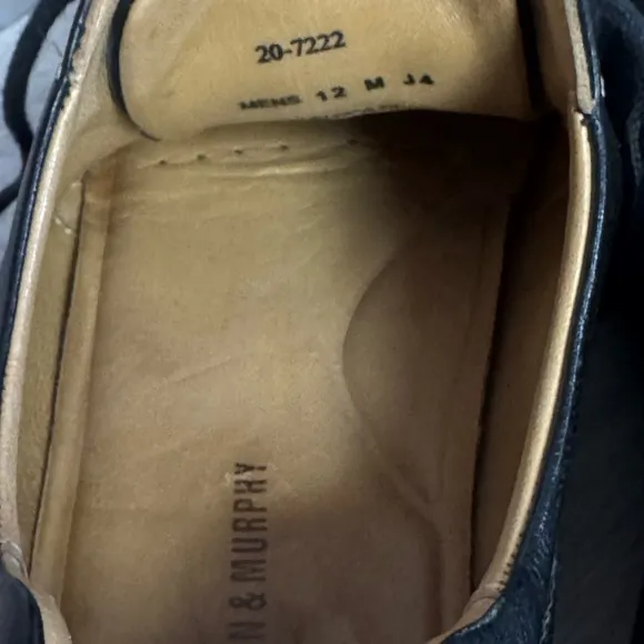 Men's Black Leather Dress Shoes by Johnson and Murphy worn once