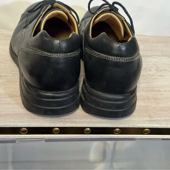 Men's Black Leather Dress Shoes by Johnson and Murphy worn once