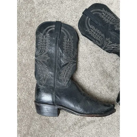 Mens Boots Luchesse 1883 Leather Western Cowboy N15604 Pull On, Size US‎ 8.5 D