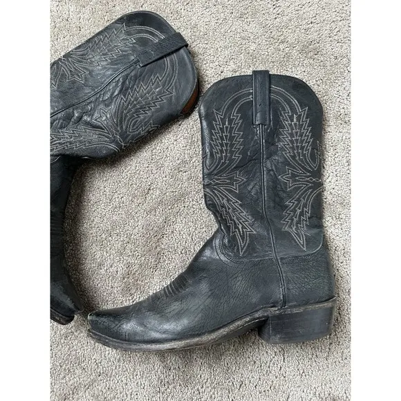 Mens Boots Luchesse 1883 Leather Western Cowboy N15604 Pull On, Size US‎ 8.5 D