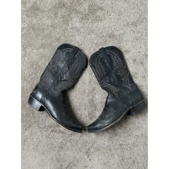 Mens Boots Luchesse 1883 Leather Western Cowboy N15604 Pull On, Size US‎ 8.5 D