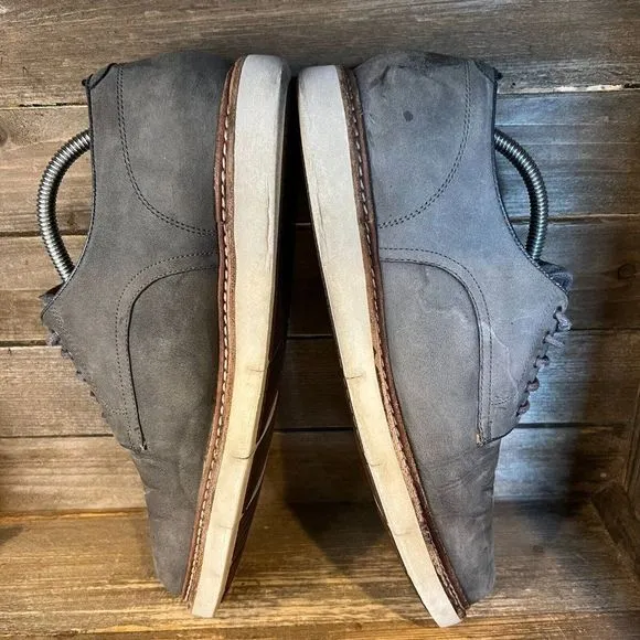 Mens Cole Haan Tanner Plain Toe Gray Suede Derby Comfort Shoes Sneakers Size 10M