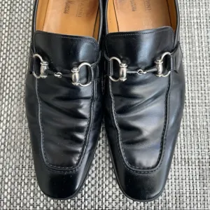 Men’s “Magnanni” Black Leather Slip-On shoes
