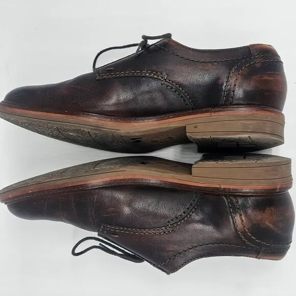 Men's Mephisto Waino Dark Brown Leather Derby Shoes