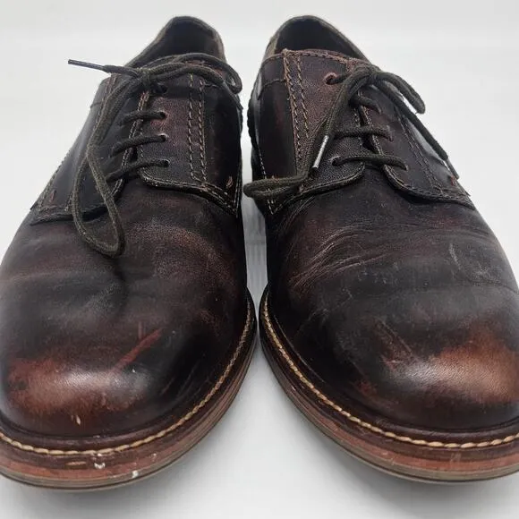 Men's Mephisto Waino Dark Brown Leather Derby Shoes