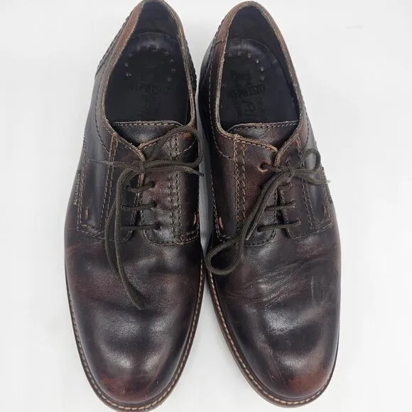 Men's Mephisto Waino Dark Brown Leather Derby Shoes
