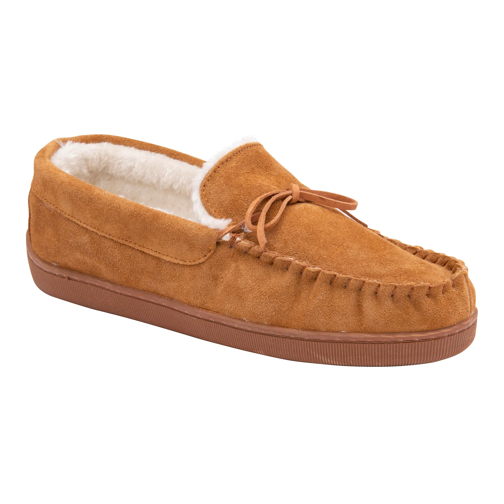 Mens Real Suede Leather Fleece Lined Slippers (6 Sizes)