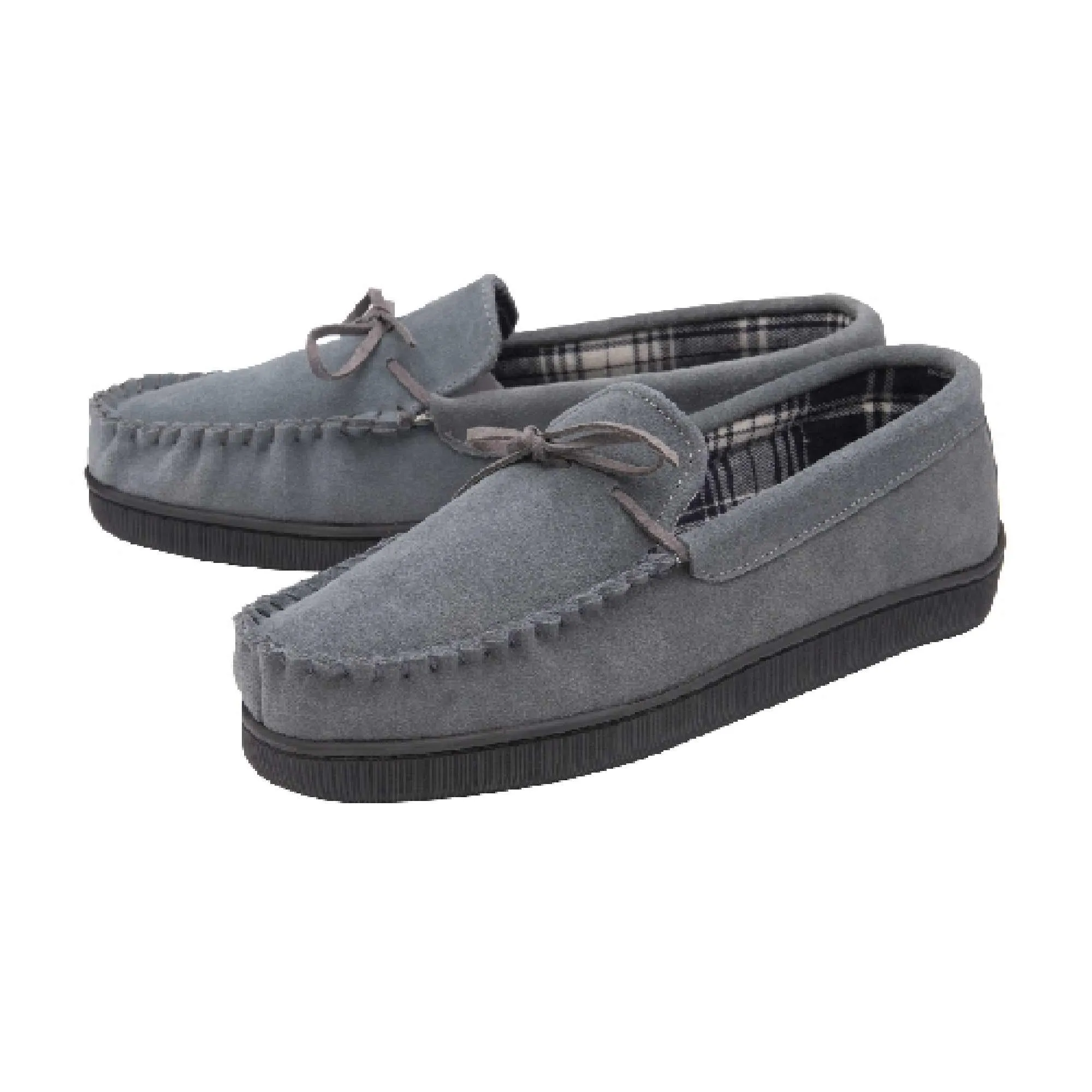 Mens Real Suede Leather Fleece Lined Slippers (6 Sizes)