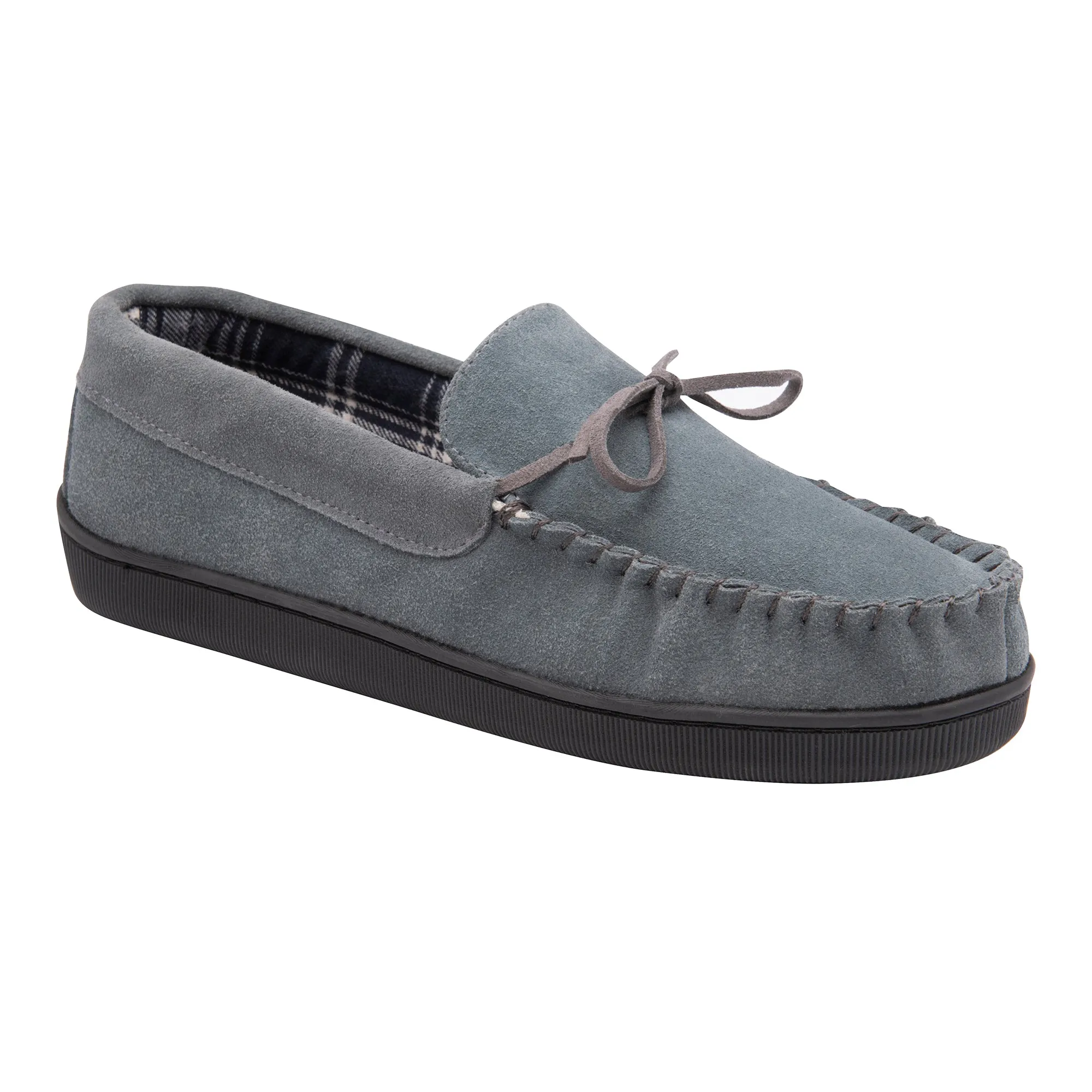 Mens Real Suede Leather Fleece Lined Slippers (6 Sizes)