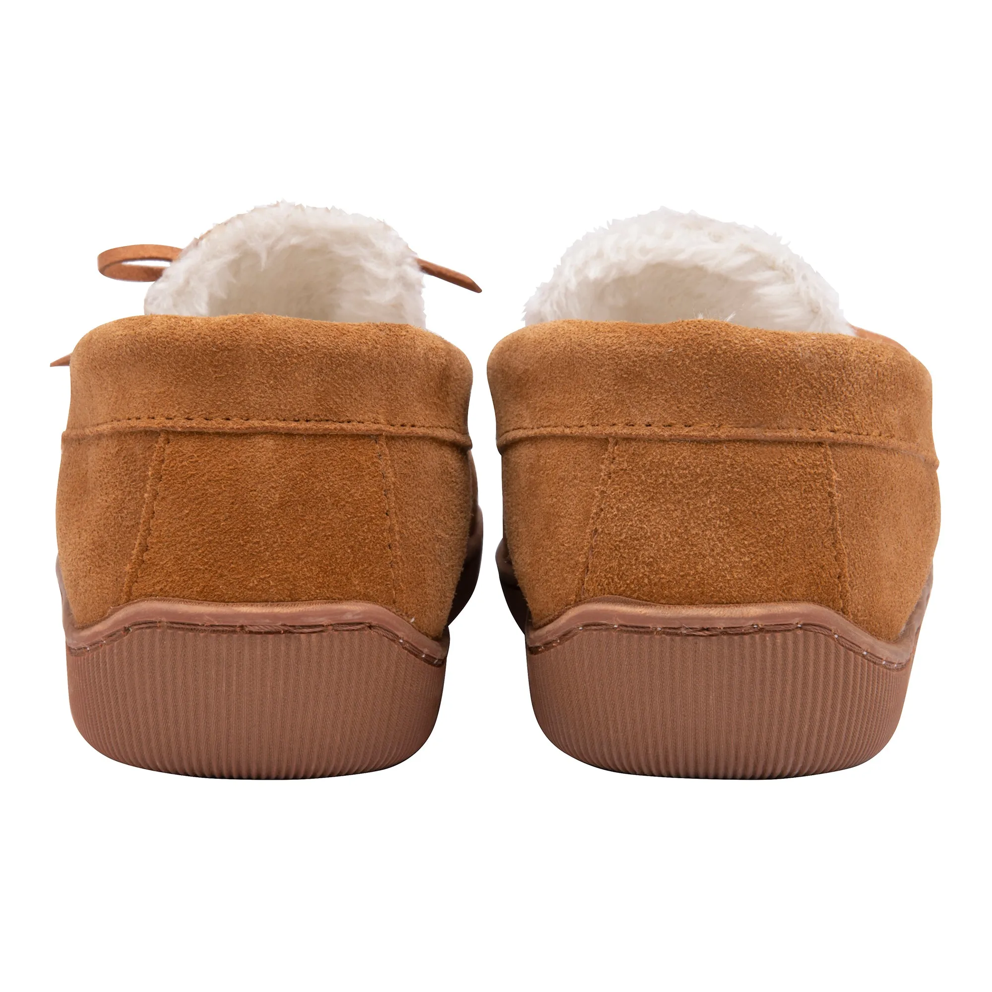 Mens Real Suede Leather Fleece Lined Slippers (6 Sizes)