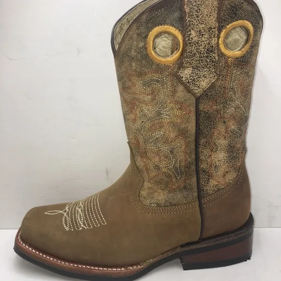 MEN'S RODEO COWBOY BOOTS GENUINE LEATHER BOOTS