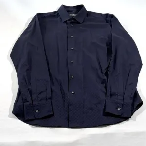 Mens Salvatore Ferragamo All Over Print Dot Button Up Shirt Derby Fit Sz XL