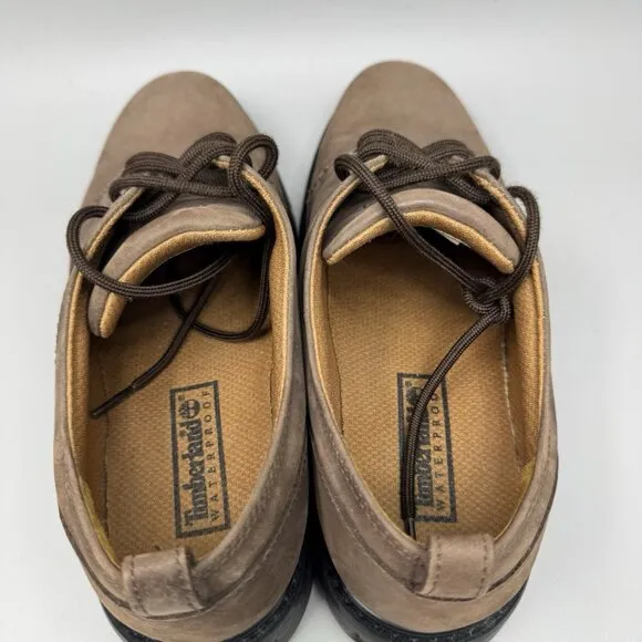 Mens Timberland Stormbuck Oxford Brown Leather Waterproof Shoes 95503 Size 9M