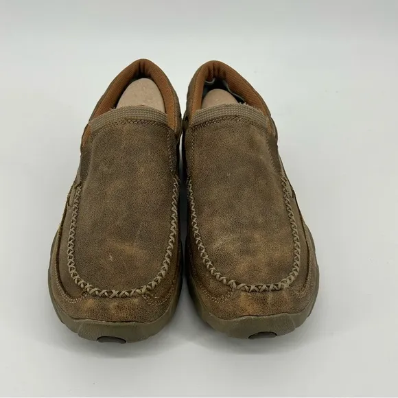 Men's Twisted X Brown Leather Slip-On Shoes MDMS002 Size 11 1/2M