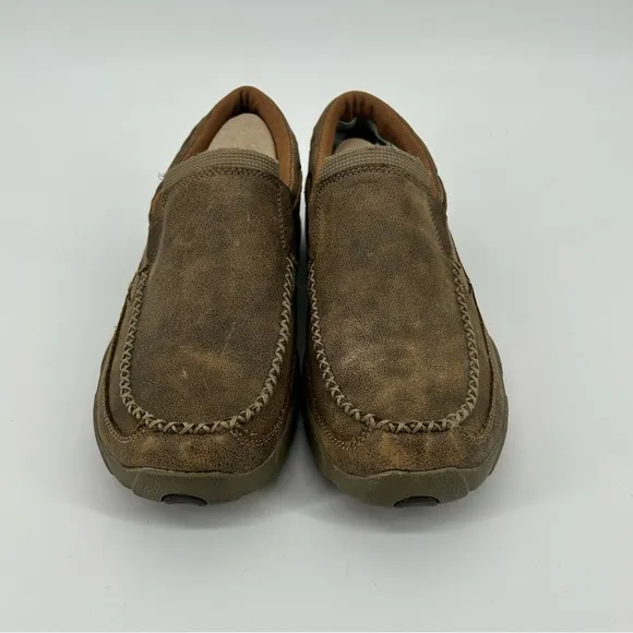Men's Twisted X Brown Leather Slip-On Shoes MDMS002 Size 11 1/2M