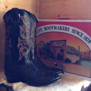 Men's Western Ostrich Justin Boots