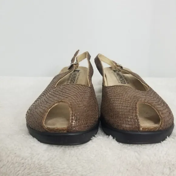 Mephisto metalic animal print Slingback Wedges